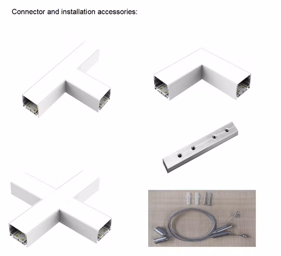 luz lineal colgante de aluminio de la oficina rígida de la tira LED del CE SAA de 40W 4000lm