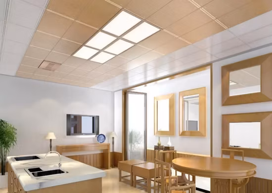 Acrílico de aluminio de fábrica 60*60, 600*600 595*595, 2FT*2FT,2*4 LED Iluminación rectangular cuadrada Superficie empotrada delgada Panel de luz LED Lámpara LED Luces LED para techo
